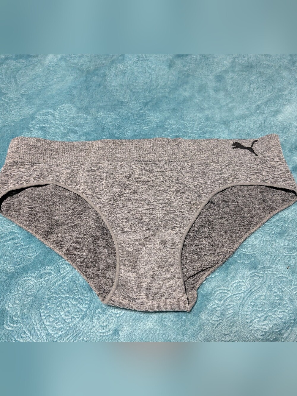 PUMA Seamless Bikini Brief Panties – Heather Gray | Size M